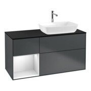 V&B Waschtischunterschrank Wandbeleuchtung Finion 120cm, Pl b m, Rg w m Lac, md bl. m Lac