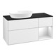 V&B Waschtischunterschrank Wandbeleuchtung Finion 120cm, Pl b m, Rg wh. m Lac, glo wh. Lac