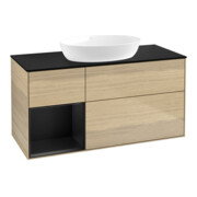 V&B Waschtischunterschrank Wandbeleuchtung Finion 120cm, Pl bla m, Reg bla m Lac, Oa ven