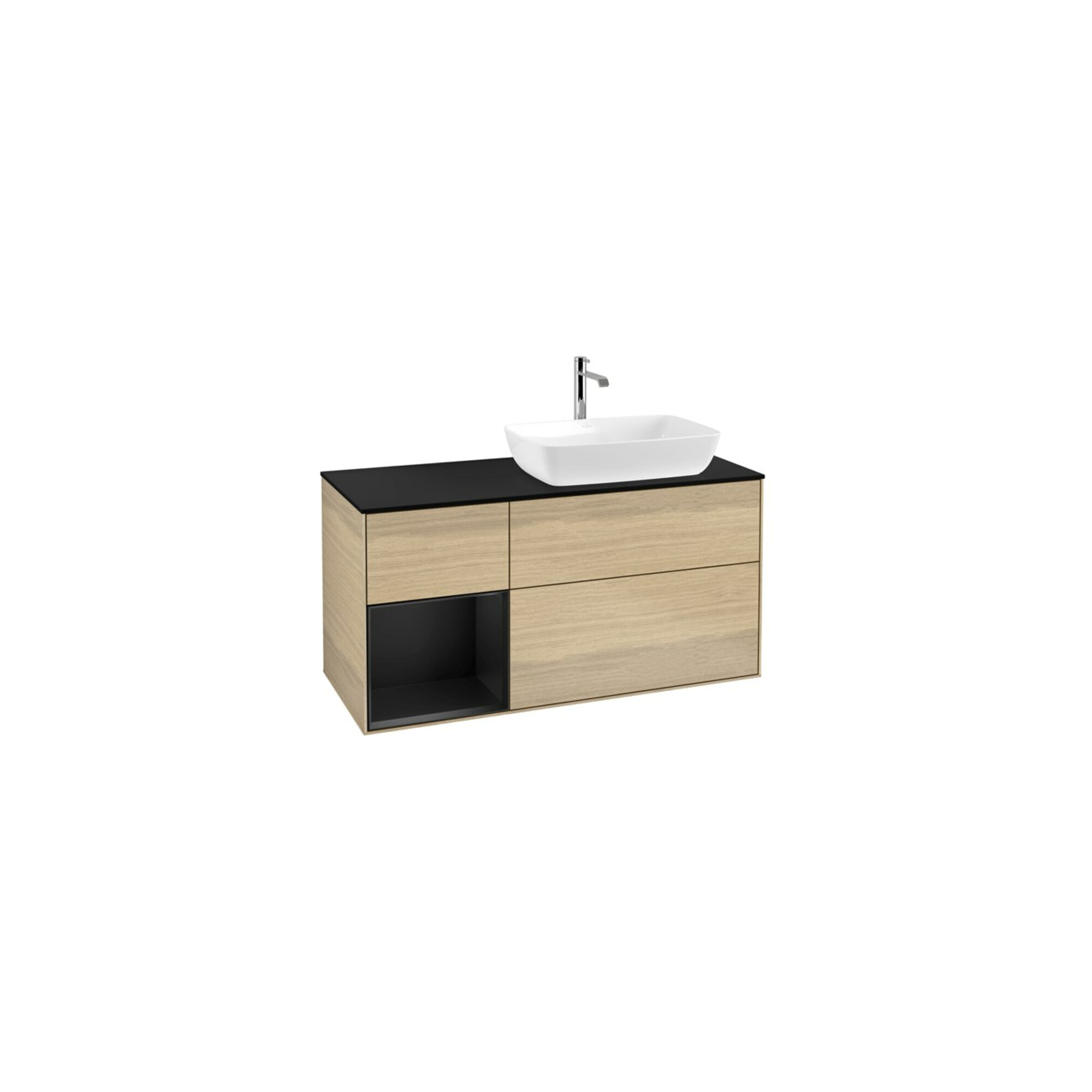 V&B Waschtischunterschrank Wandbeleuchtung Finion 120cm, Pl bla m, Reg bla m Lac, Oa ven ; Villeroy & Boch