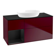 V&B Waschtischunterschrank Wandbeleuchtung Finion 120cm, Pl bla m, Reg bla m Lac, Peo m