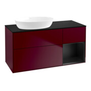 V&B Waschtischunterschrank Wandbeleuchtung Finion 120cm, Pl bla m, Reg bla m Lac, Peo m