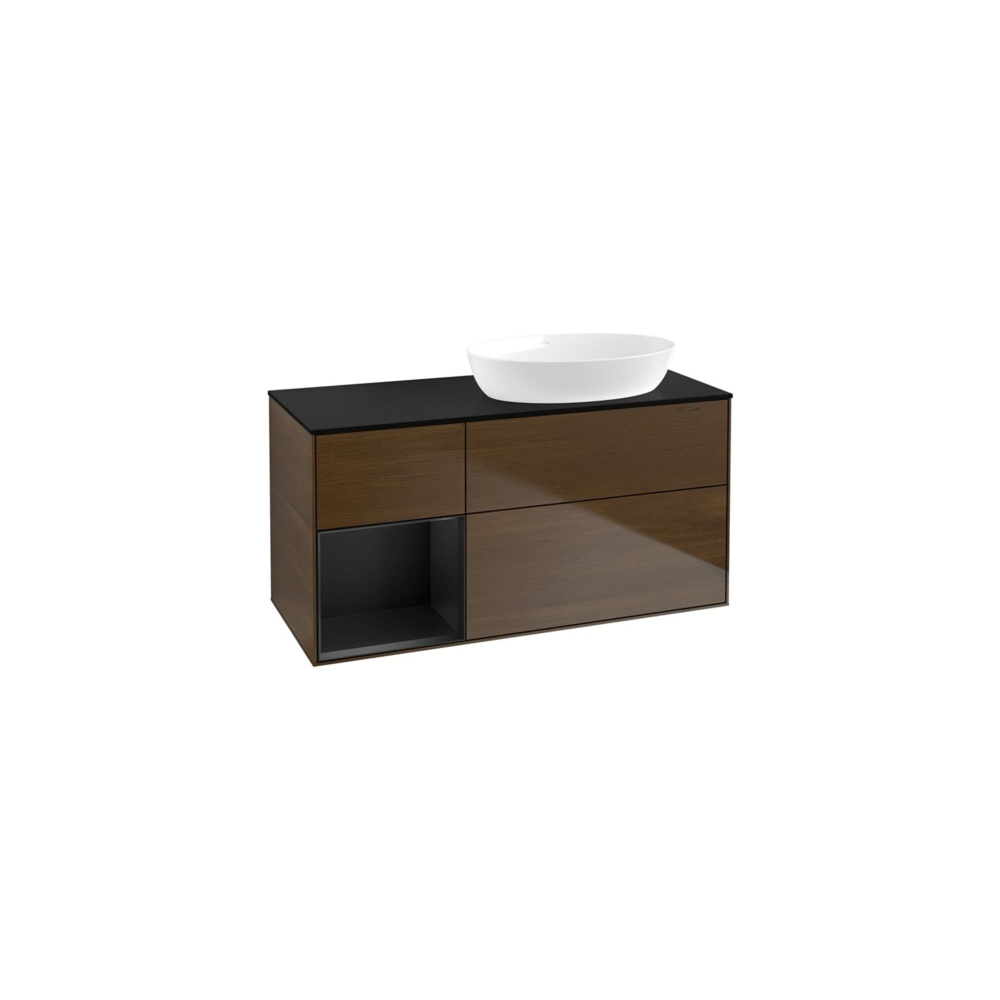 V&B Waschtischunterschrank Wandbeleuchtung Finion 120cm, Pl bla m, Reg bla m Lac, wal ven ; Villeroy & Boch