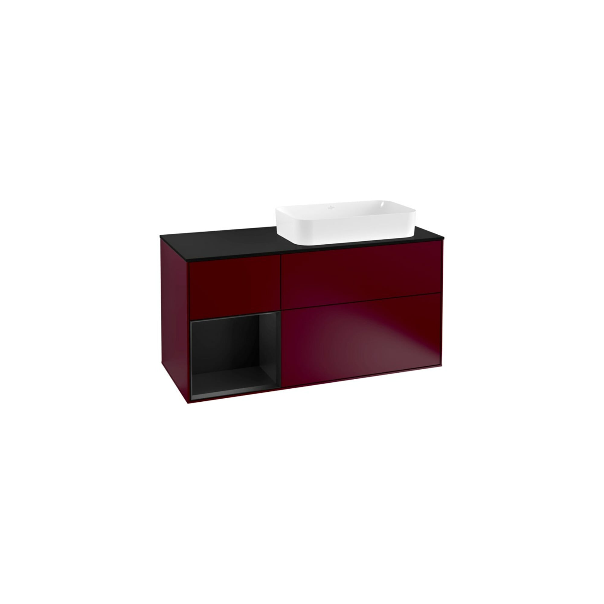 V&B Waschtischunterschrank Wandbeleuchtung Finion 120cm, Pl bla m, Reg li bla m Lac, Peo m ; Villeroy & Boch