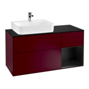 V&B Waschtischunterschrank Wandbeleuchtung Finion 120cm, Pl bla m, Reg li bla m Lac, Peo m