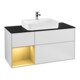 V&B Waschtischunterschrank Wandbeleuchtung Finion 120cm, Pl bla m, Reg li gol m, wh. m Lac-1