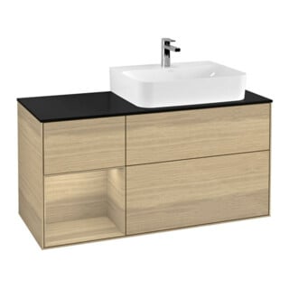 V&B Waschtischunterschrank Wandbeleuchtung Finion 120cm, Pl bla m, Reg li Oa ven, Oa ven