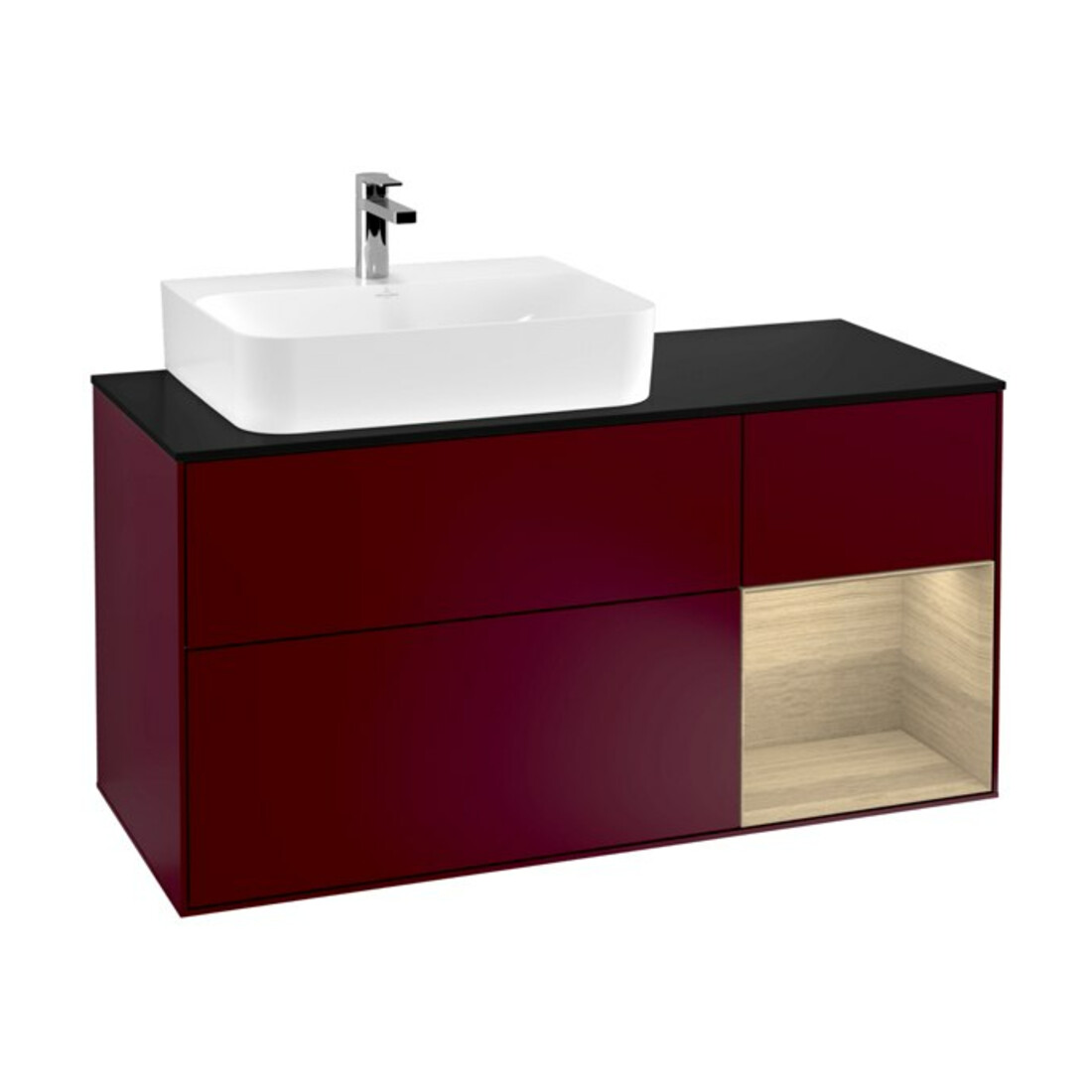 V&B Waschtischunterschrank Wandbeleuchtung Finion 120cm, Pl bla m, Reg li Oa ven, Peo m