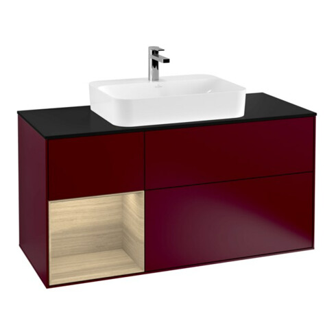 V&B Waschtischunterschrank Wandbeleuchtung Finion 120cm, Pl bla m, Reg li Oa ven, Peo m