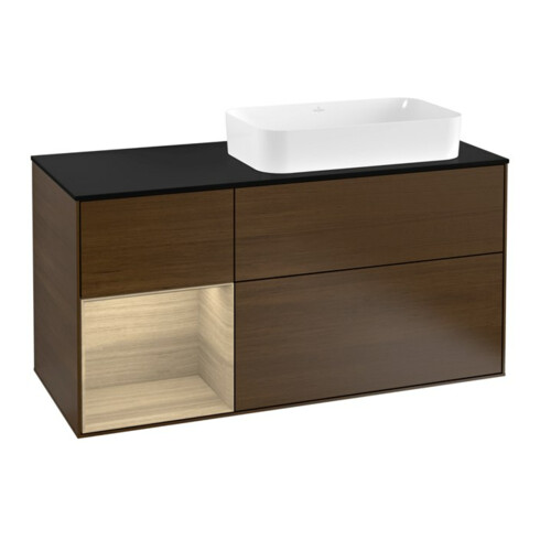 V&B Waschtischunterschrank Wandbeleuchtung Finion 120cm, Pl bla m, Reg li Oa ven, wal ven