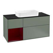 V&B Waschtischunterschrank Wandbeleuchtung Finion 120cm, Pl bla m, Reg li Peo, Oli. m Lac