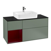 V&B Waschtischunterschrank Wandbeleuchtung Finion 120cm, Pl bla m, Reg li Peo, Oli. m Lac