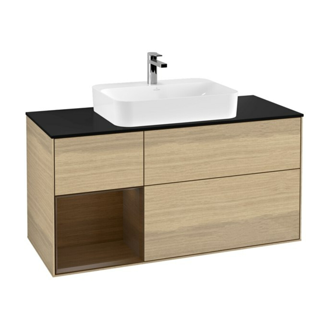 V&B Waschtischunterschrank Wandbeleuchtung Finion 120cm, Pl bla m, Reg li wal ven, Oa ven