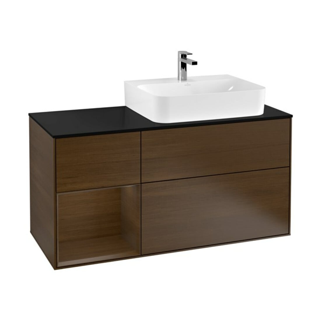 V&B Waschtischunterschrank Wandbeleuchtung Finion 120cm, Pl bla m, Reg li wal ven, wal ven