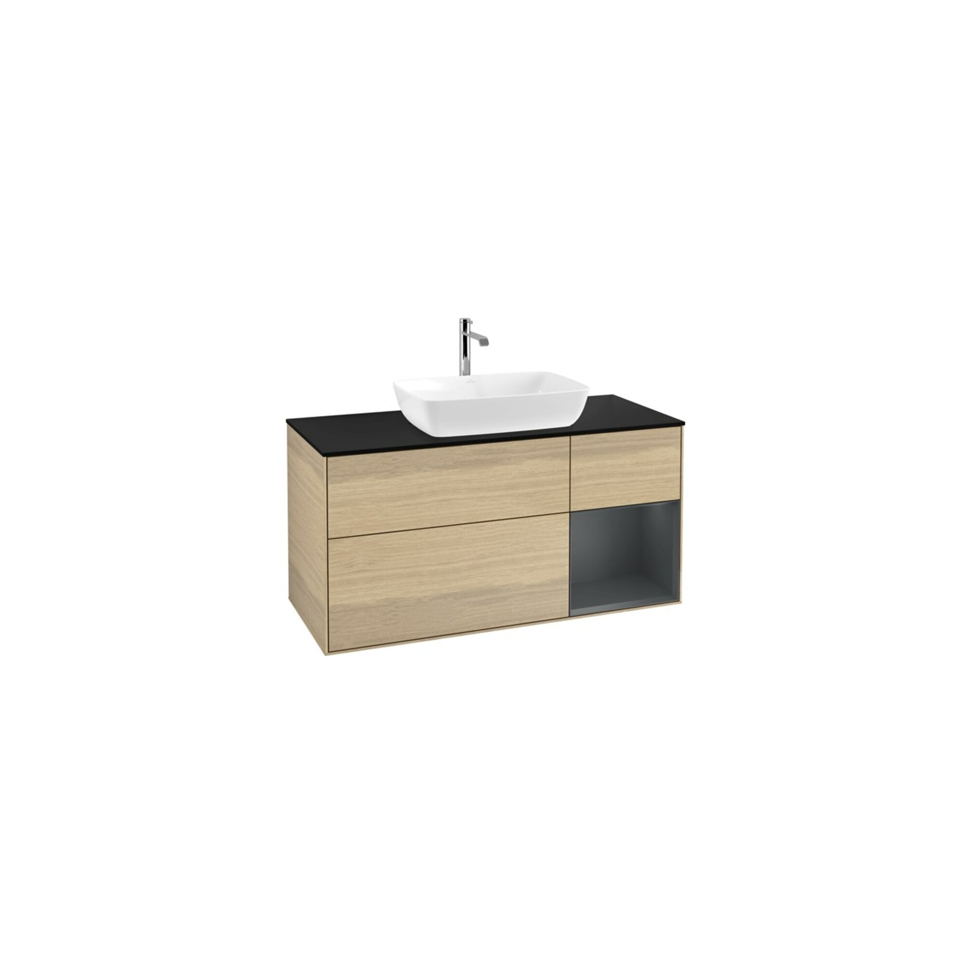V&B Waschtischunterschrank Wandbeleuchtung Finion 120cm, Pl bla m, Reg md m Lac, Oa ven ; Villeroy & Boch