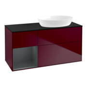 V&B Waschtischunterschrank Wandbeleuchtung Finion 120cm, Pl bla m, Reg md m Lac, Peo m