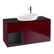 V&B Waschtischunterschrank Wandbeleuchtung Finion 120cm, Pl bla m, Reg md m Lac, Peo m