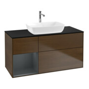V&B Waschtischunterschrank Wandbeleuchtung Finion 120cm, Pl bla m, Reg md m Lac, wal ven