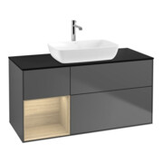 V&B Waschtischunterschrank Wandbeleuchtung Finion 120cm, Pl bla m, Reg Oa ven, Anthrac. m