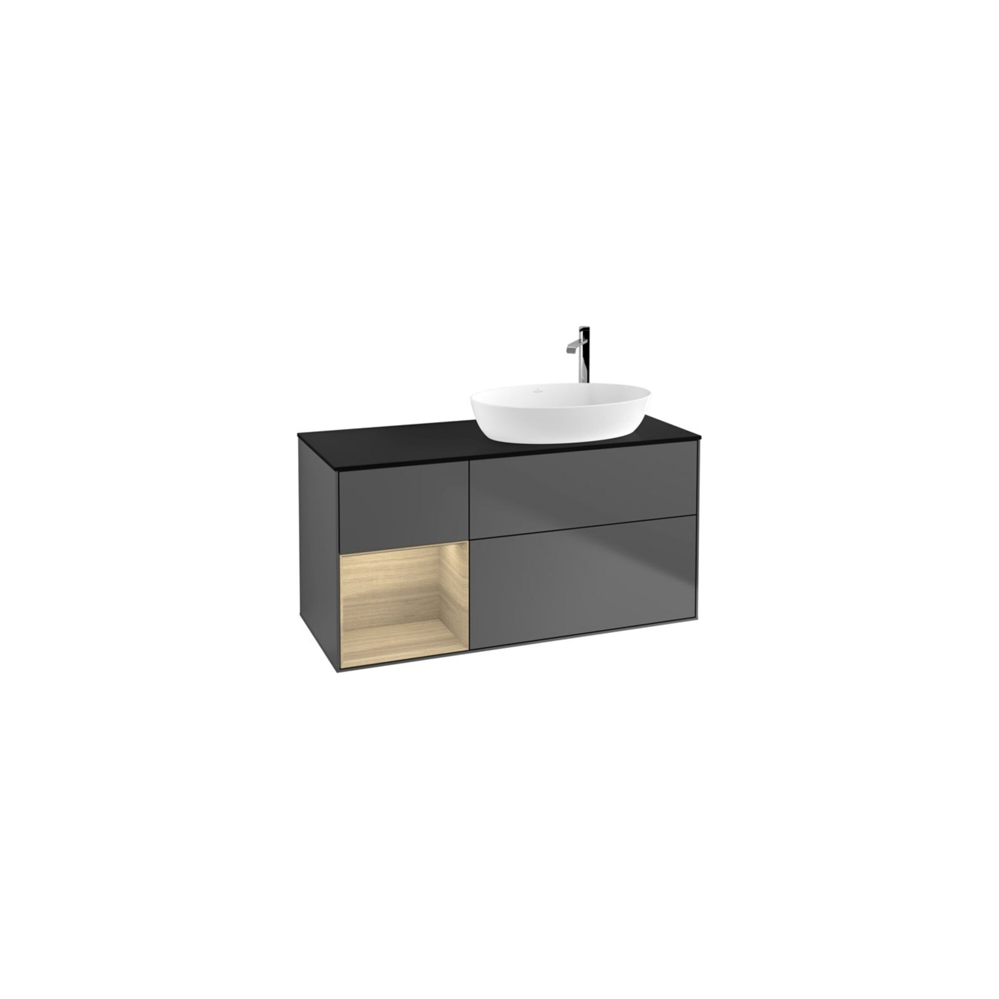 V&B Waschtischunterschrank Wandbeleuchtung Finion 120cm, Pl bla m, Reg Oa ven, Anthrac. m ; Villeroy & Boch