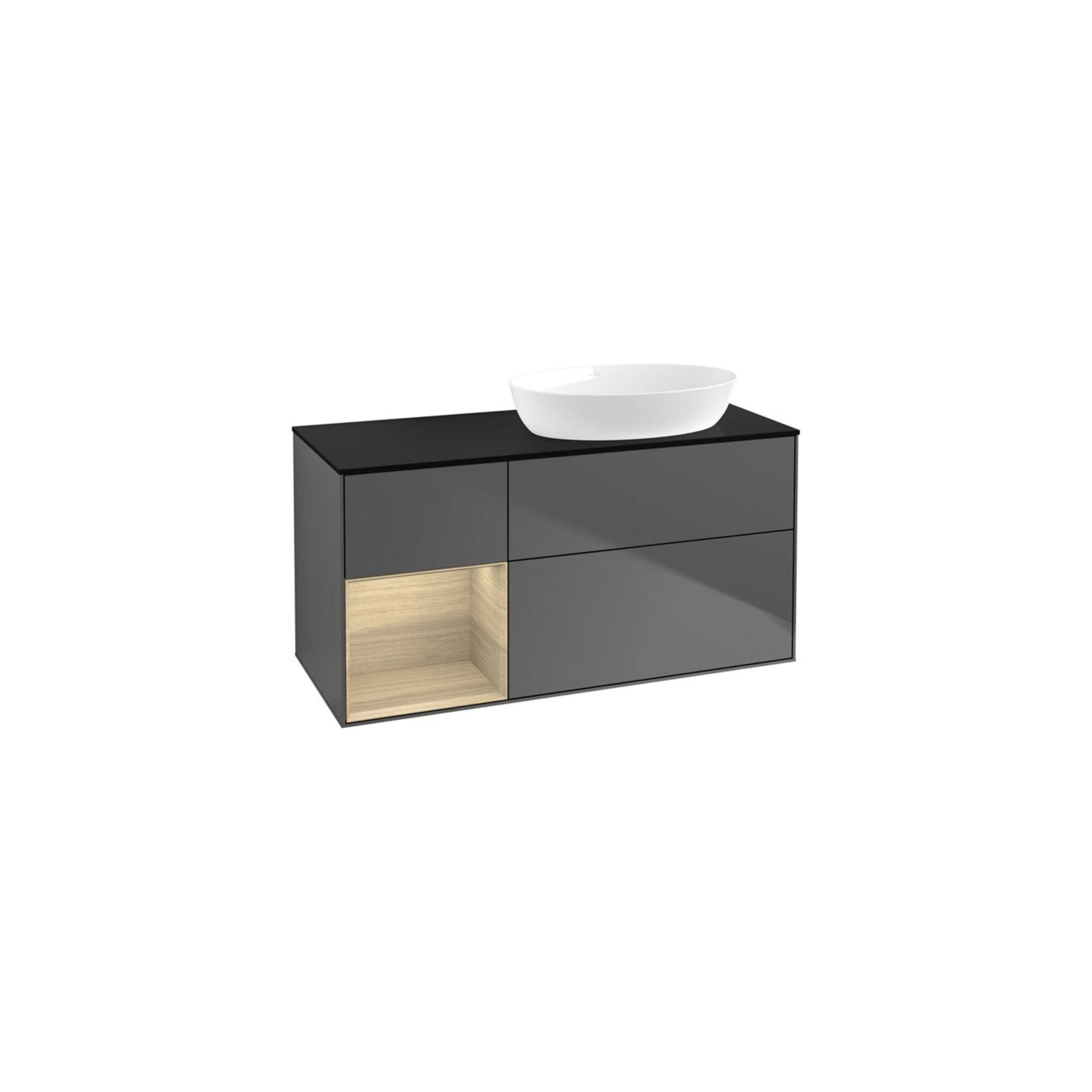 V&B Waschtischunterschrank Wandbeleuchtung Finion 120cm, Pl bla m, Reg Oa ven, Anthrac. m ; Villeroy & Boch