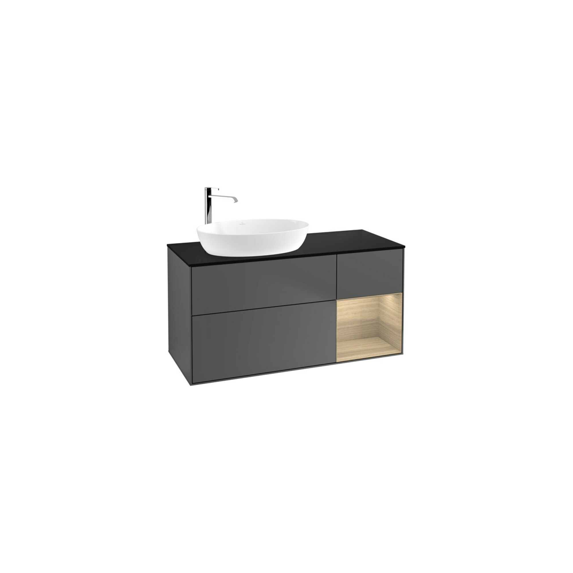 V&B Waschtischunterschrank Wandbeleuchtung Finion 120cm, Pl bla m, Reg Oa ven, Anthrac. m ; Villeroy & Boch