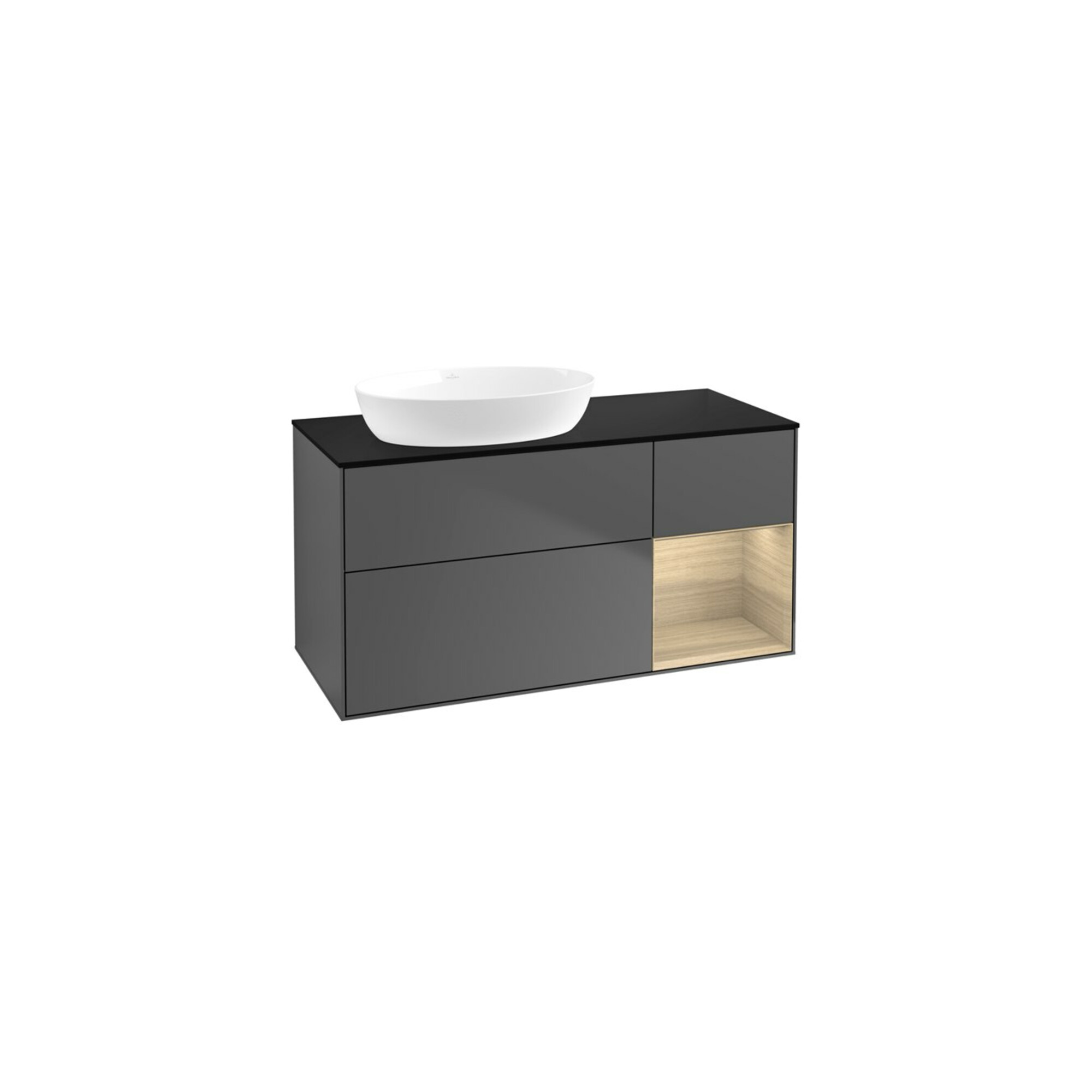 V&B Waschtischunterschrank Wandbeleuchtung Finion 120cm, Pl bla m, Reg Oa ven, Anthrac. m ; Villeroy & Boch