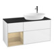 V&B Waschtischunterschrank Wandbeleuchtung Finion 120cm, Pl bla m, Reg Oa ven, glo wh. Lac-1