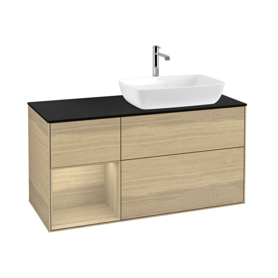 V&B Waschtischunterschrank Wandbeleuchtung Finion 120cm, Pl bla m, Reg Oa ven, Oa ven