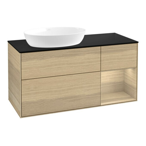 V&B Waschtischunterschrank Wandbeleuchtung Finion 120cm, Pl bla m, Reg Oa ven, Oa ven