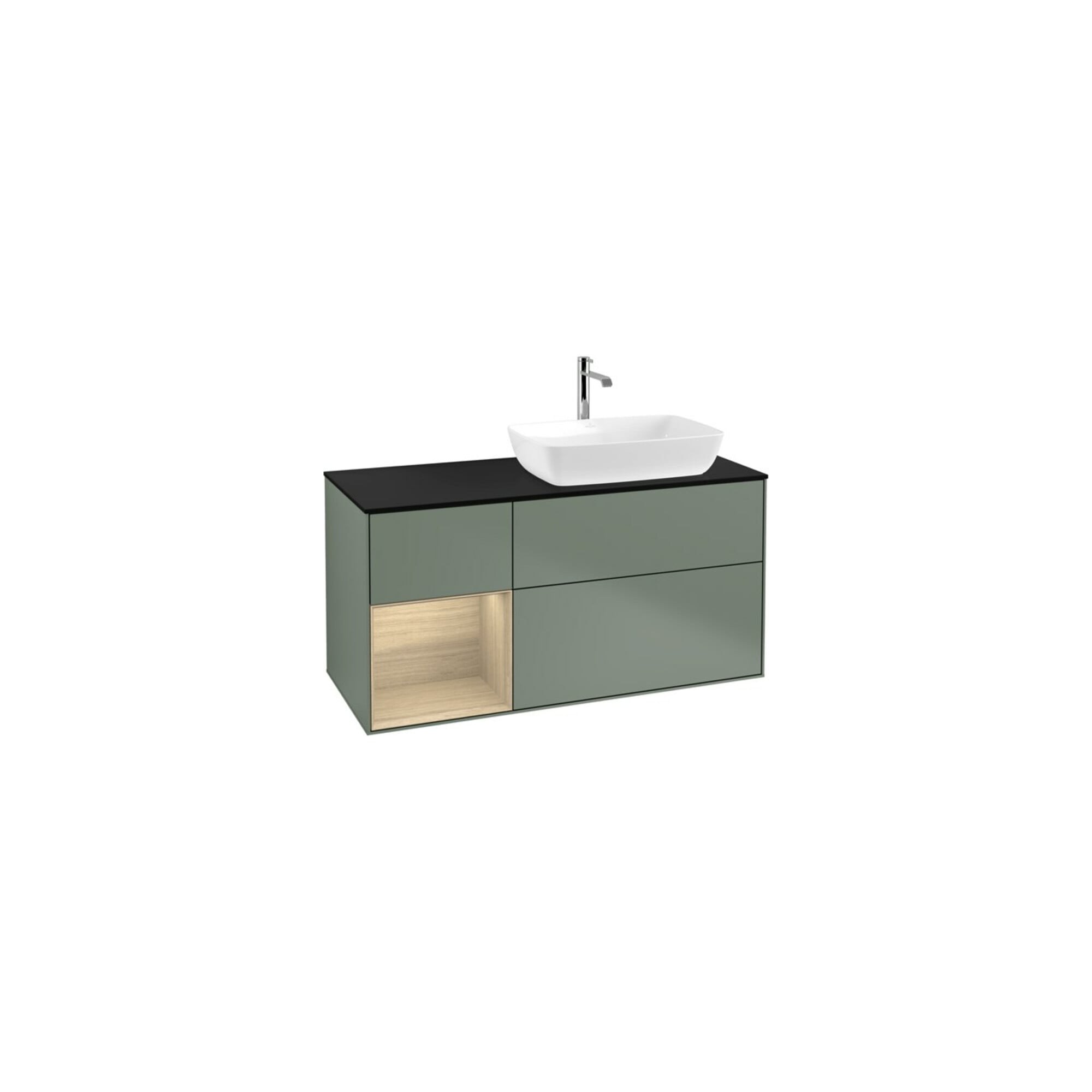 V&B Waschtischunterschrank Wandbeleuchtung Finion 120cm, Pl bla m, Reg Oa ven, Oli. m Lac ; Villeroy & Boch