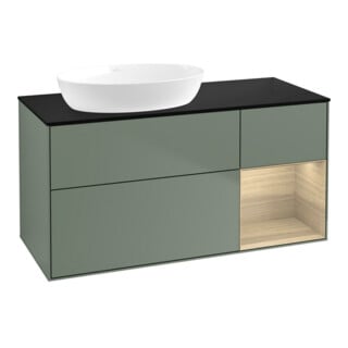 V&B Waschtischunterschrank Wandbeleuchtung Finion 120cm, Pl bla m, Reg Oa ven, Oli. m Lac