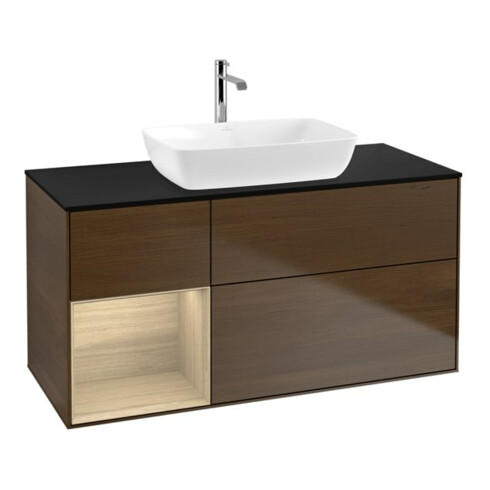 V&B Waschtischunterschrank Wandbeleuchtung Finion 120cm, Pl bla m, Reg Oa ven, wal ven