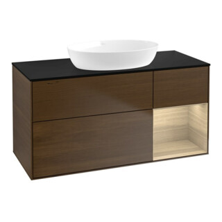 V&B Waschtischunterschrank Wandbeleuchtung Finion 120cm, Pl bla m, Reg Oa ven, wal ven