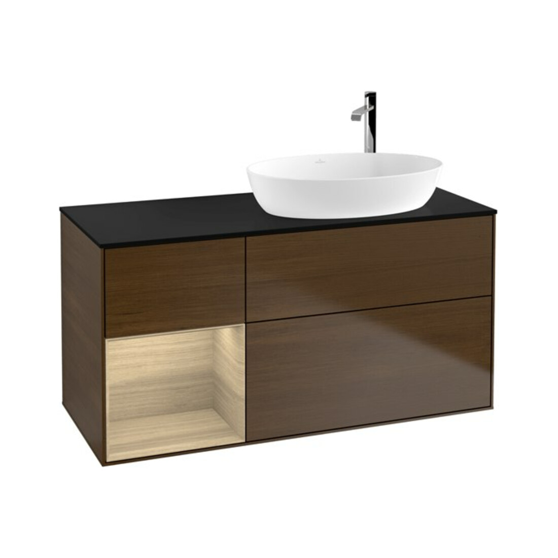 V&B Waschtischunterschrank Wandbeleuchtung Finion 120cm, Pl bla m, Reg Oa ven, wal ven
