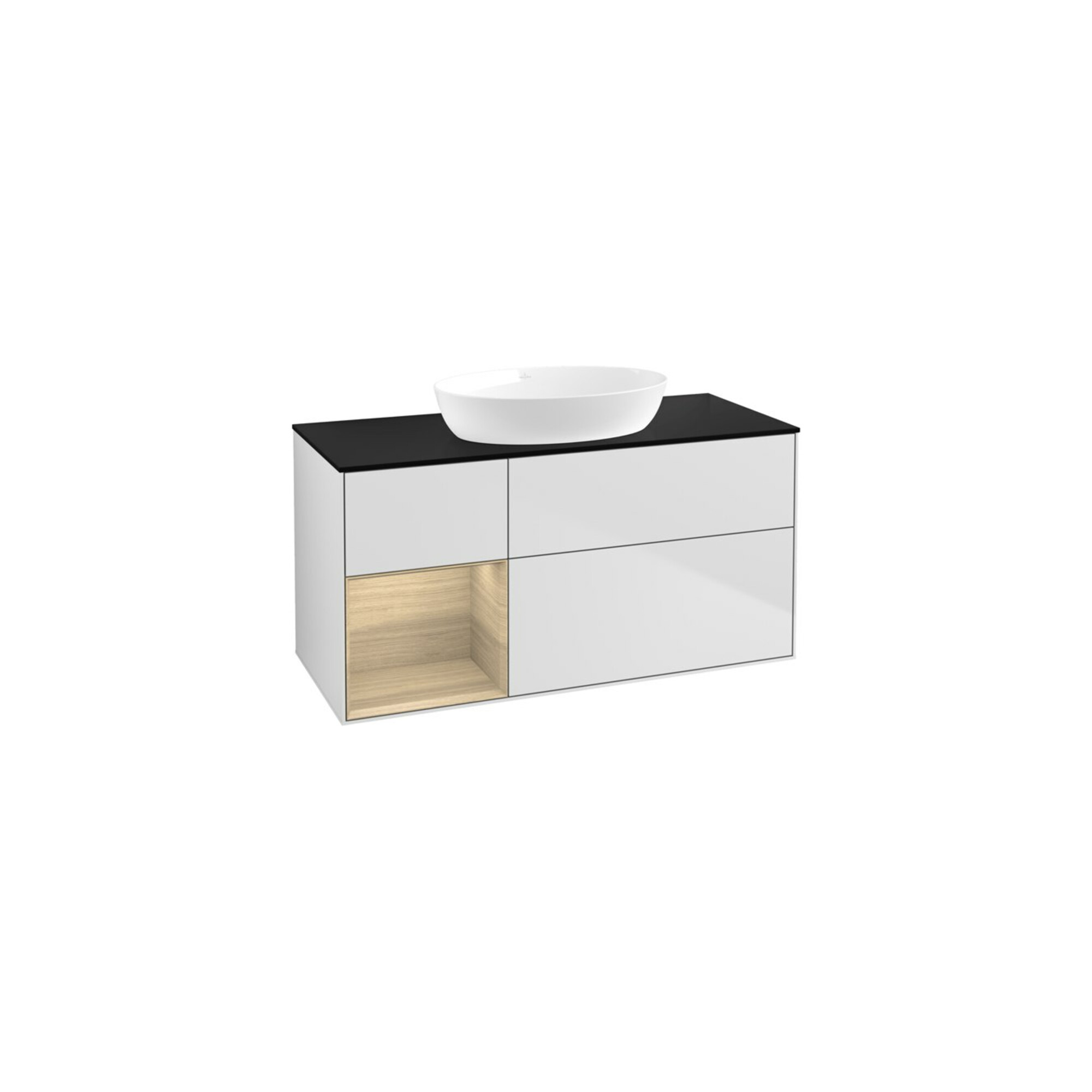 V&B Waschtischunterschrank Wandbeleuchtung Finion 120cm, Pl bla m, Reg Oa ven, wh. m Lac ; Villeroy & Boch