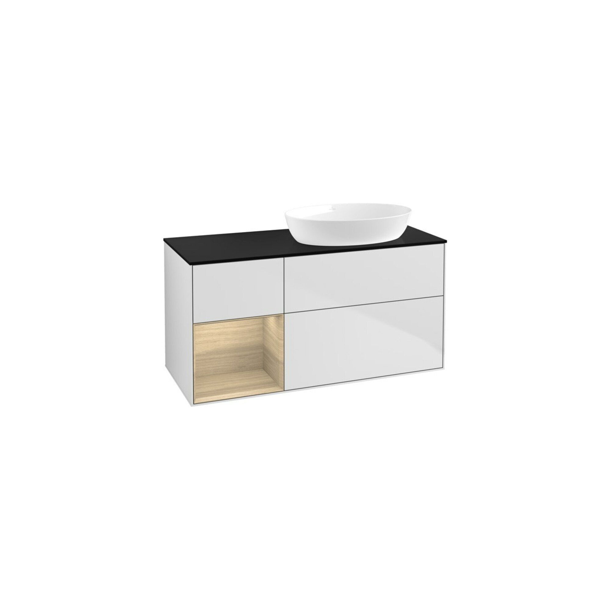 V&B Waschtischunterschrank Wandbeleuchtung Finion 120cm, Pl bla m, Reg Oa ven, wh. m Lac ; Villeroy & Boch