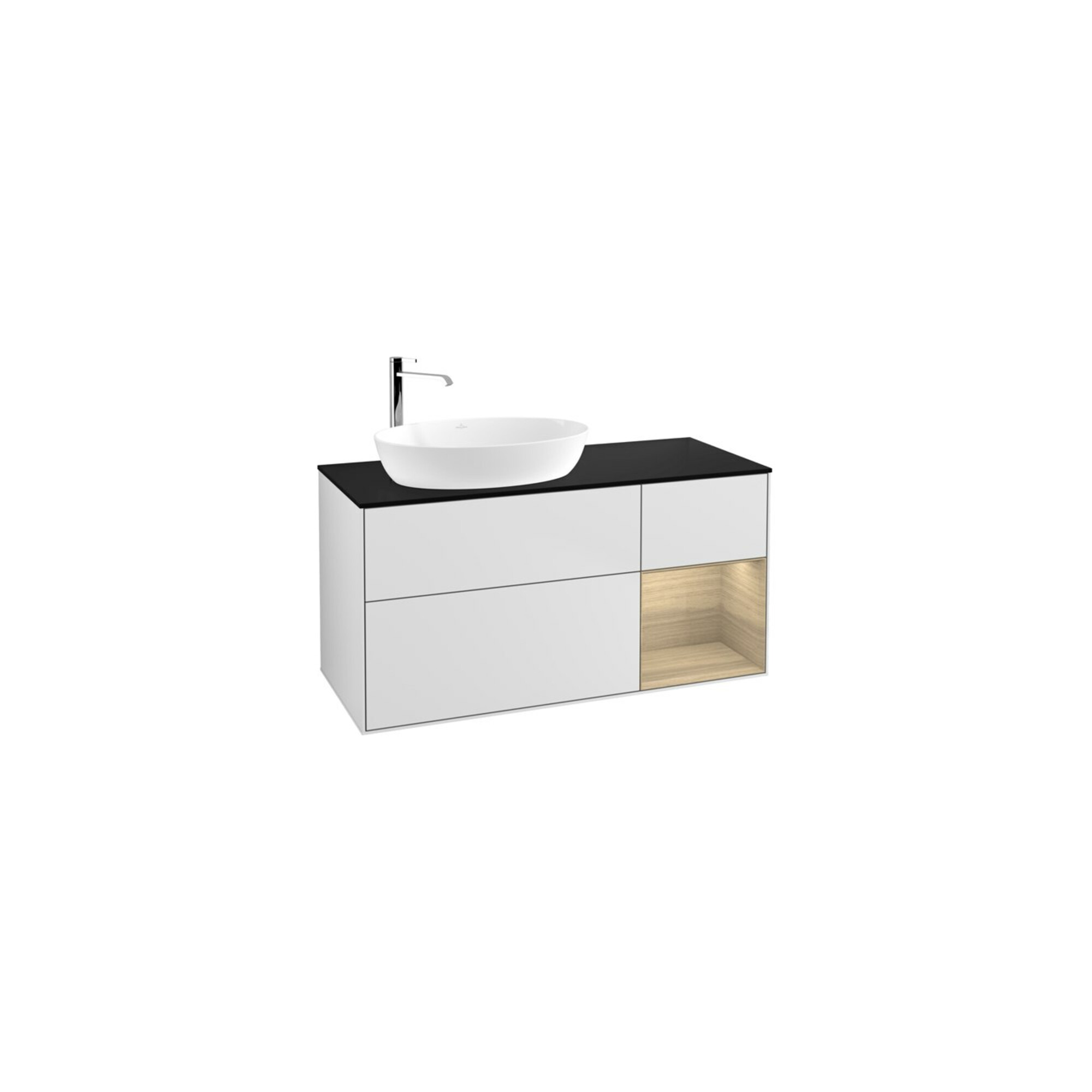 V&B Waschtischunterschrank Wandbeleuchtung Finion 120cm, Pl bla m, Reg Oa ven, wh. m Lac ; Villeroy & Boch