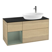 V&B Waschtischunterschrank Wandbeleuchtung Finion 120cm, Pl bla m, Reg Oli. m Lac, Oa ven