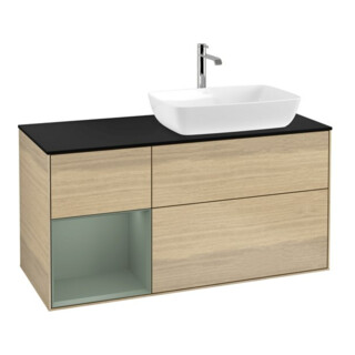 V&B Waschtischunterschrank Wandbeleuchtung Finion 120cm, Pl bla m, Reg Oli. m Lac, Oa ven