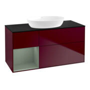 V&B Waschtischunterschrank Wandbeleuchtung Finion 120cm, Pl bla m, Reg Oli. m Lac, Peo m