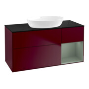 V&B Waschtischunterschrank Wandbeleuchtung Finion 120cm, Pl bla m, Reg Oli. m Lac, Peo m