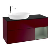 V&B Waschtischunterschrank Wandbeleuchtung Finion 120cm, Pl bla m, Reg Oli. m Lac, Peo m