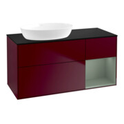 V&B Waschtischunterschrank Wandbeleuchtung Finion 120cm, Pl bla m, Reg Oli. m Lac, Peo m