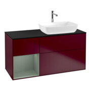 V&B Waschtischunterschrank Wandbeleuchtung Finion 120cm, Pl bla m, Reg Oli. m Lac, Peo m