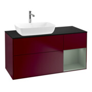 V&B Waschtischunterschrank Wandbeleuchtung Finion 120cm, Pl bla m, Reg Oli. m Lac, Peo m