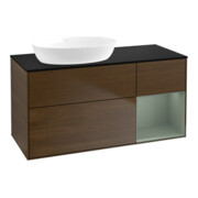 V&B Waschtischunterschrank Wandbeleuchtung Finion 120cm, Pl bla m, Reg Oli. m Lac, wal ven