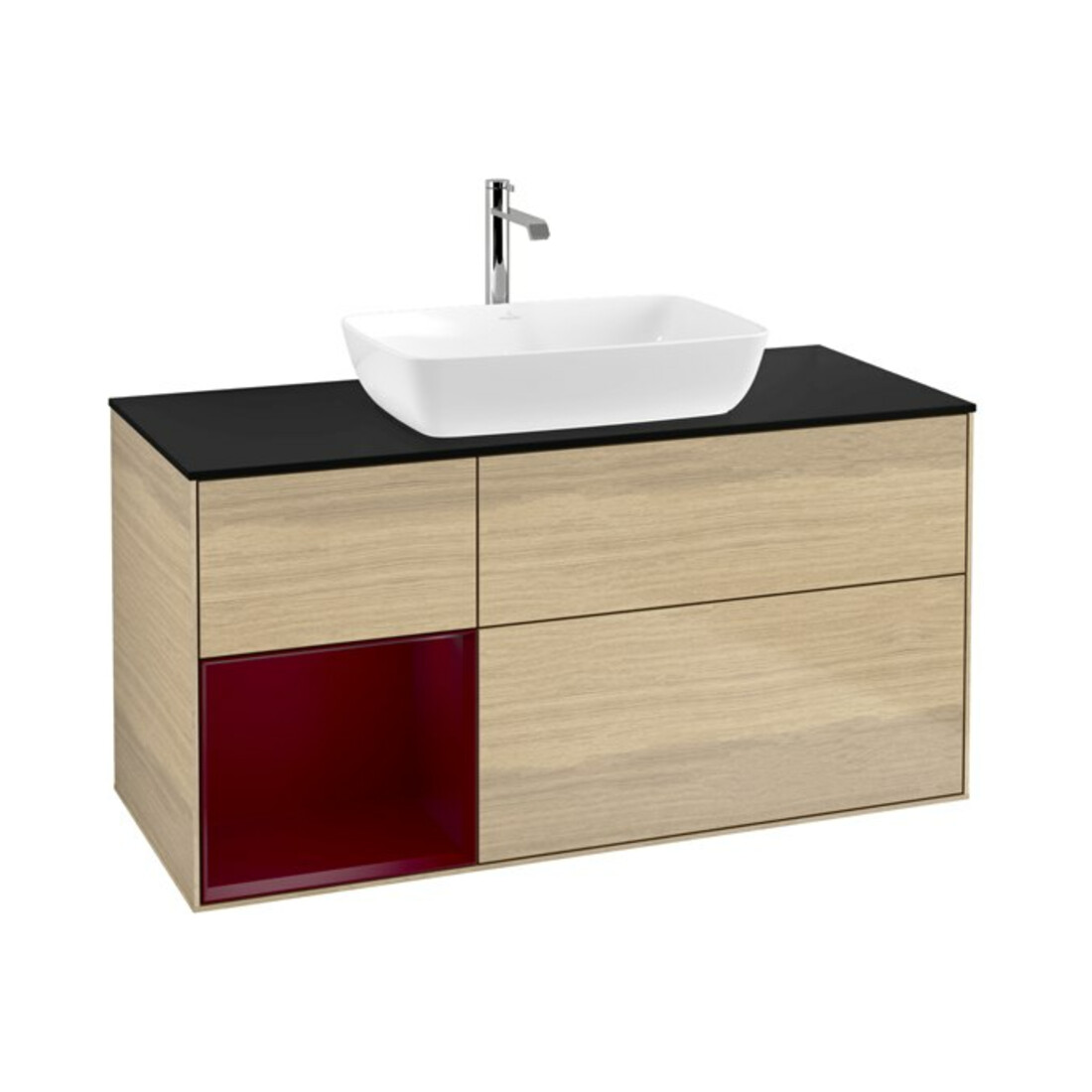 V&B Waschtischunterschrank Wandbeleuchtung Finion 120cm, Pl bla m, Reg Peo m Lac, Oa ven