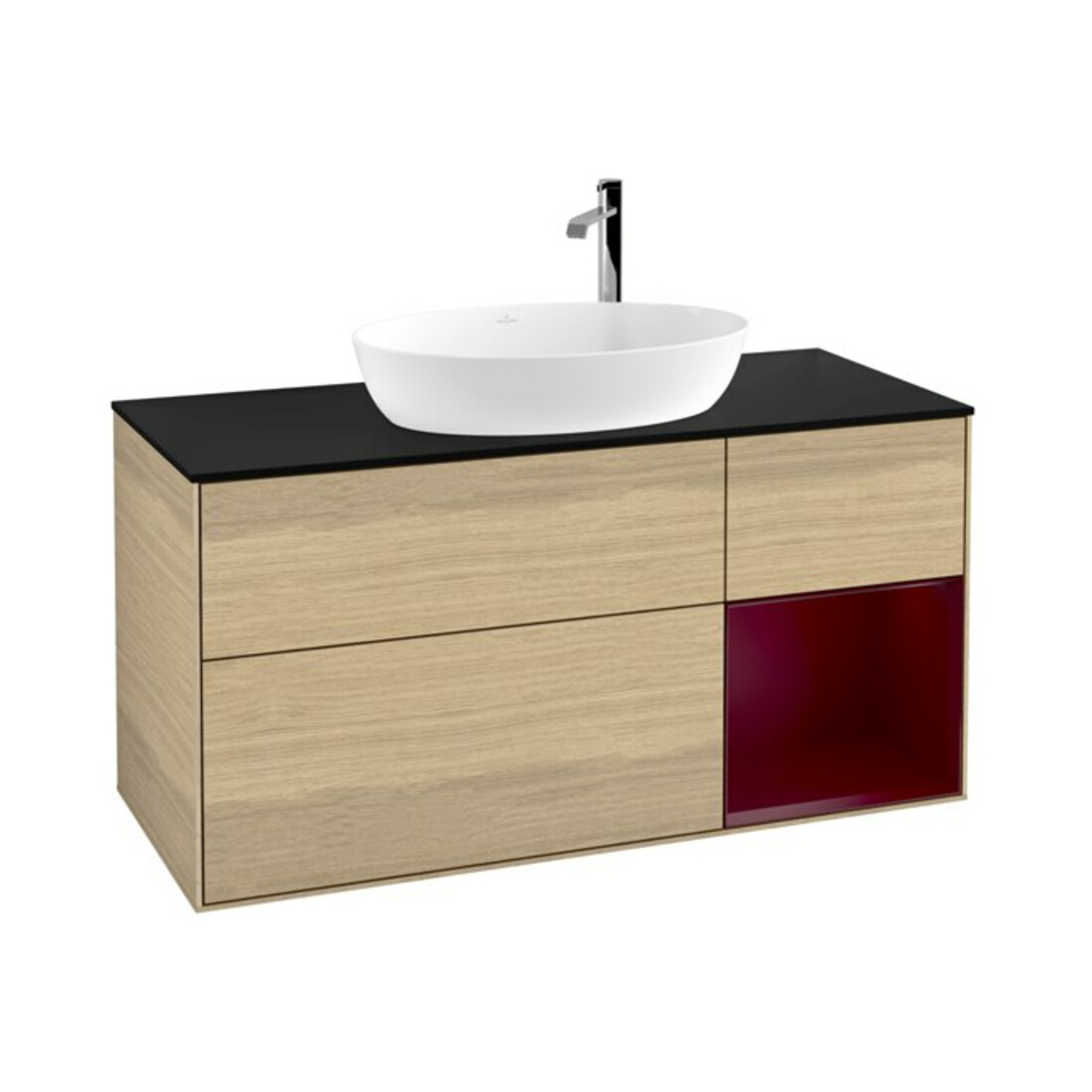 V&B Waschtischunterschrank Wandbeleuchtung Finion 120cm, Pl bla m, Reg Peo m Lac, Oa ven