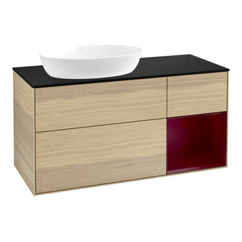 V&B Waschtischunterschrank Wandbeleuchtung Finion 120cm, Pl bla m, Reg Peo m Lac, Oa ven